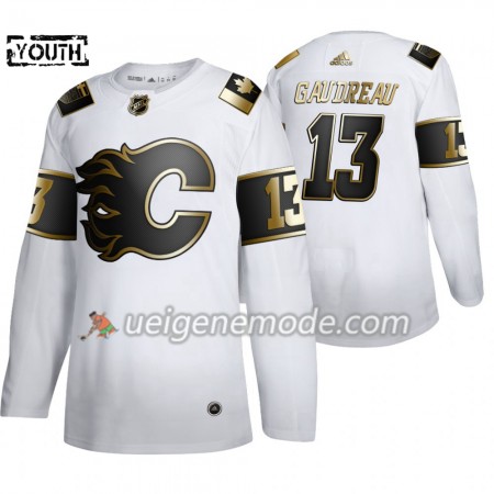 Kinder Eishockey Calgary Flames Trikot Johnny Gaudreau 13 Adidas 2019-2020 Golden Edition Weiß Authentic